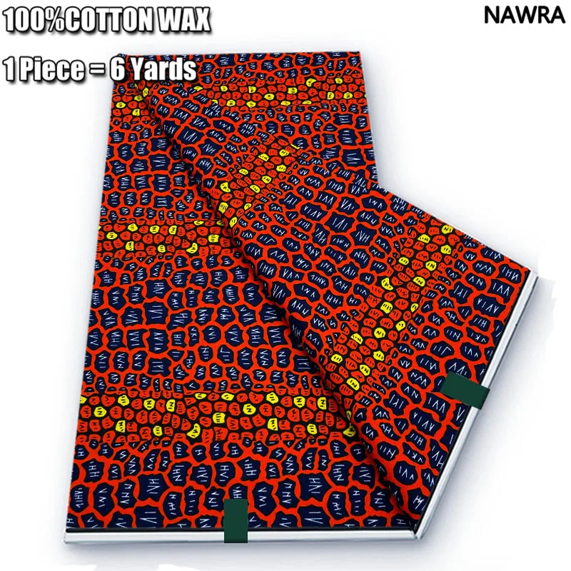 Анкара Африканска восъчен плат Гарантирано истинска восъчна кърпа в Нигерия стил Pagne Дрехи облечи Занаят САМ 100% памук Материал Изображение 2