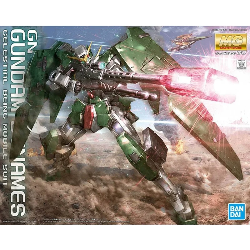 Bandai MG 1/100 GN-002 Gundam Dynames Gundam 00 18 см Оригинална Фигурка Комплект Модел Съберат Играчка за Събиране на Подаръци За Рожден Ден Изображение 1