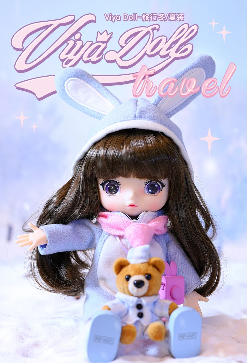 POPMART Bubble Mart Кукла ViYa, кукла BJD, Wawa, Зимна/лятна Мода кукла Ръчно изработени, Trend подарък за рожден Ден за момичета Изображение 3
