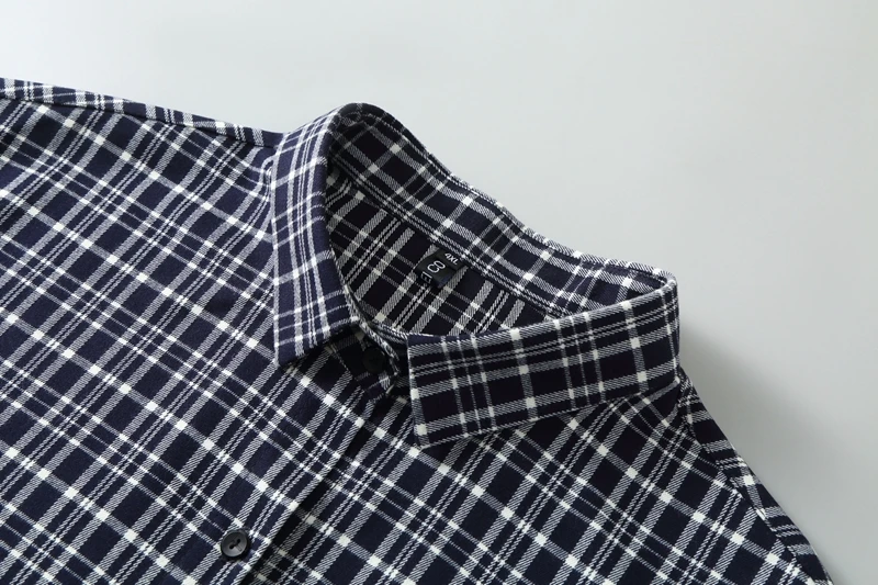 Мъжки Клетчатая риза с дълъг ръкав, Висококачествени Мъжки Ежедневни пролетно-есенна риза с копчета размер Оверсайз 10XL, бизнес Ризи за мъже, camisas Изображение 3