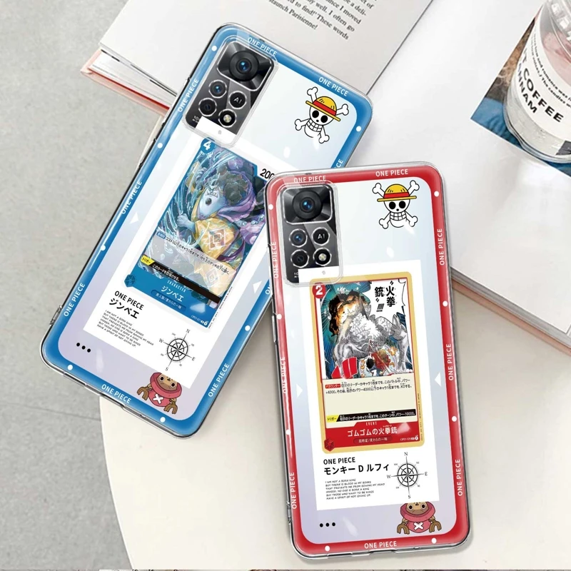 Калъф с принтом Funda One Piece Card Designs За Xiaomi Redmi Note 9S 7 8 9 10 11 12 4G 5G Pro 10S 11T 10Pro NOTE11 8T Изображение 0