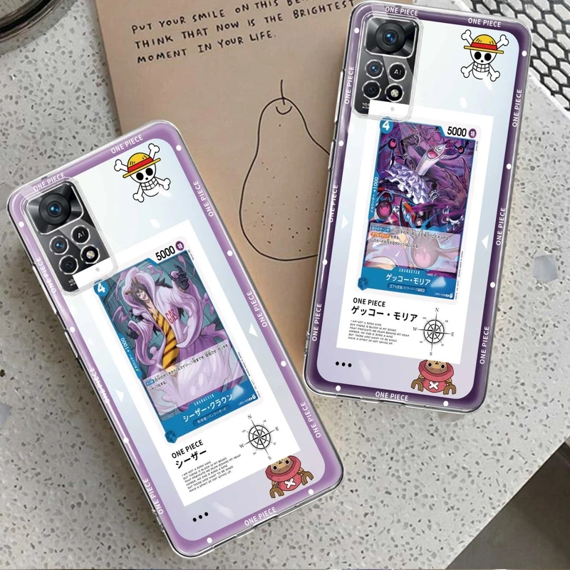 Калъф с принтом Funda One Piece Card Designs За Xiaomi Redmi Note 9S 7 8 9 10 11 12 4G 5G Pro 10S 11T 10Pro NOTE11 8T Изображение 1