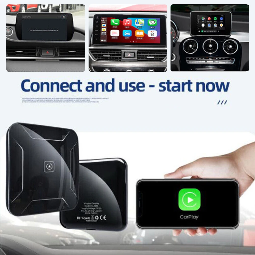 Мини-автоматичен безжичен адаптер Android, автоматично свързване безжичен адаптер Carplay, Bluetooth-съвместима автомобилна електроника Изображение 1