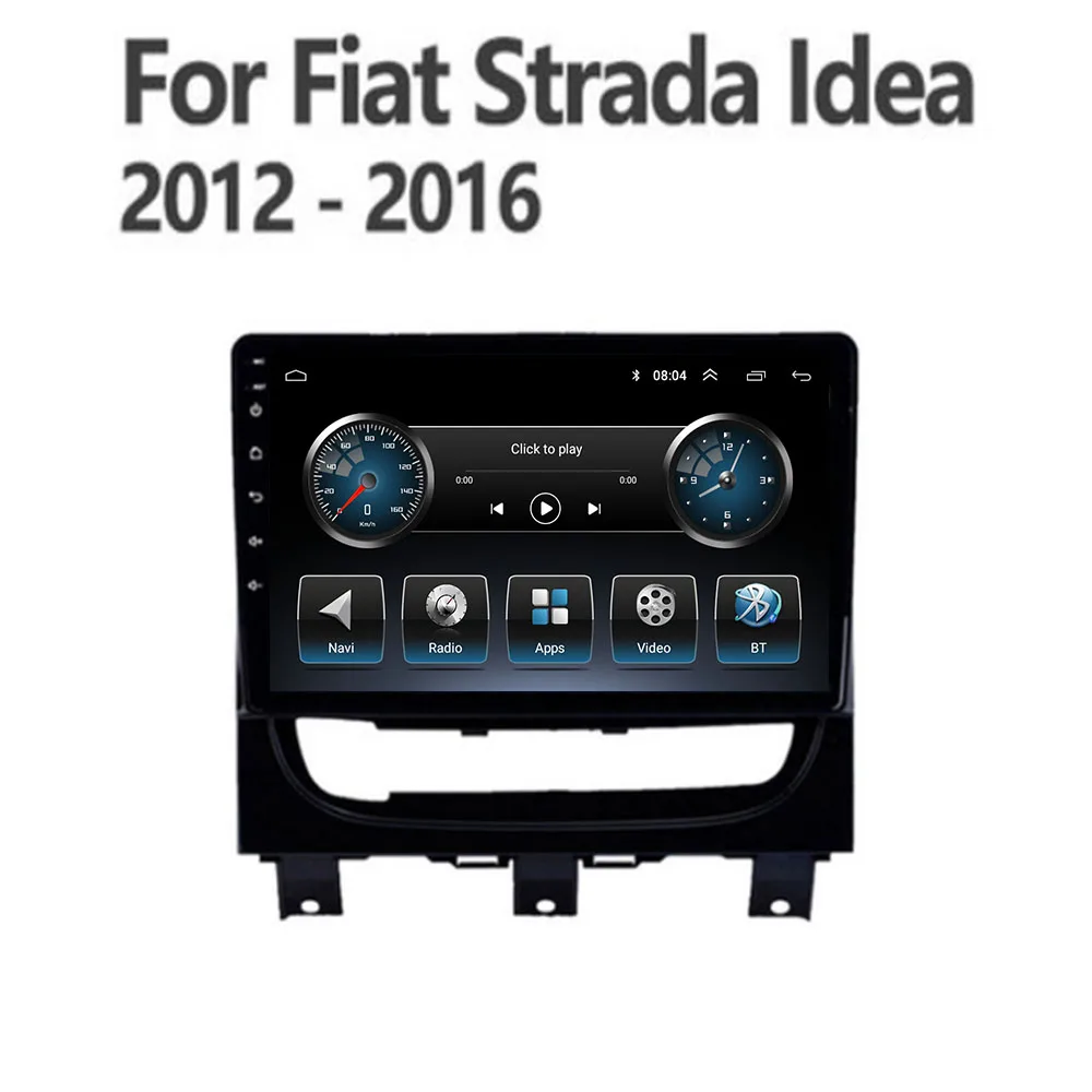 Автомобилно радио, GPS, Android 12 Мултимедиен Плейър Авто Стерео Аудио За Fiat Strada Idea 2012 2013 2014 11 Carplay Помещение БЕЗ DVD Изображение 0