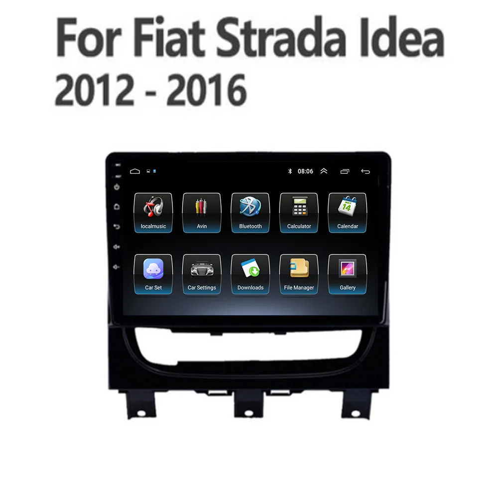 Автомобилно радио, GPS, Android 12 Мултимедиен Плейър Авто Стерео Аудио За Fiat Strada Idea 2012 2013 2014 11 Carplay Помещение БЕЗ DVD Изображение 2