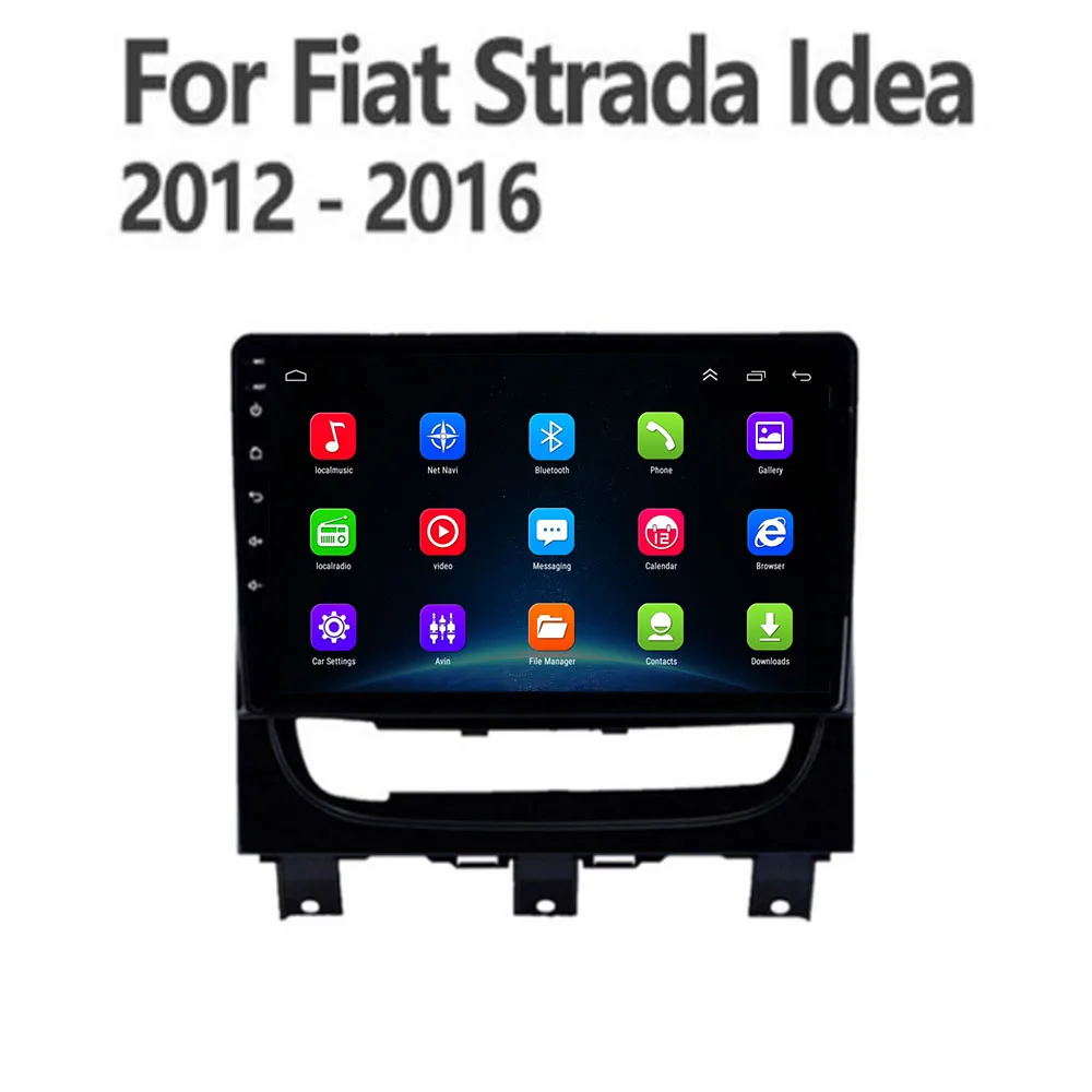 Автомобилно радио, GPS, Android 12 Мултимедиен Плейър Авто Стерео Аудио За Fiat Strada Idea 2012 2013 2014 11 Carplay Помещение БЕЗ DVD Изображение 3