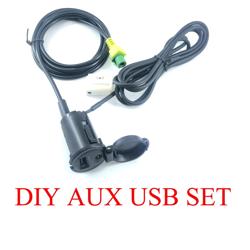 Biurlink САМ Автомобилна Стерео уредба USB, AUX кабел Комплект За Фолксваген 12Pin AUX/USB 4PIN Изображение 0