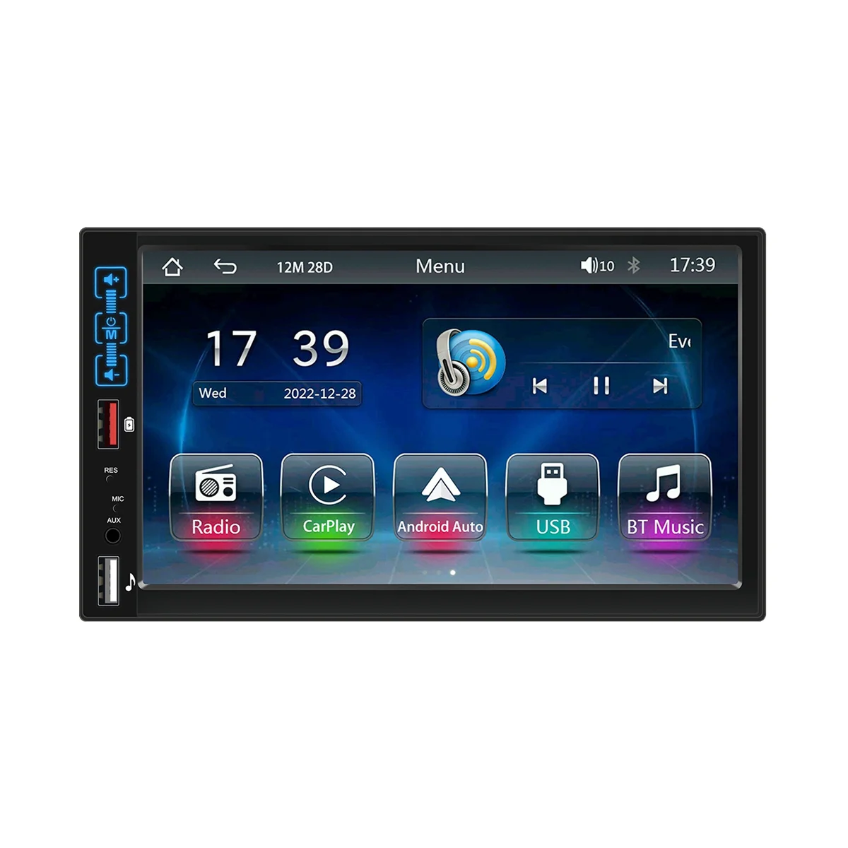 Авто стереосистемный мултимедиен плеър Aadio, Автомобилен плейър с централно управление, универсален 7-инчов сензорен екран, едноканален MP5 плейър Изображение 0