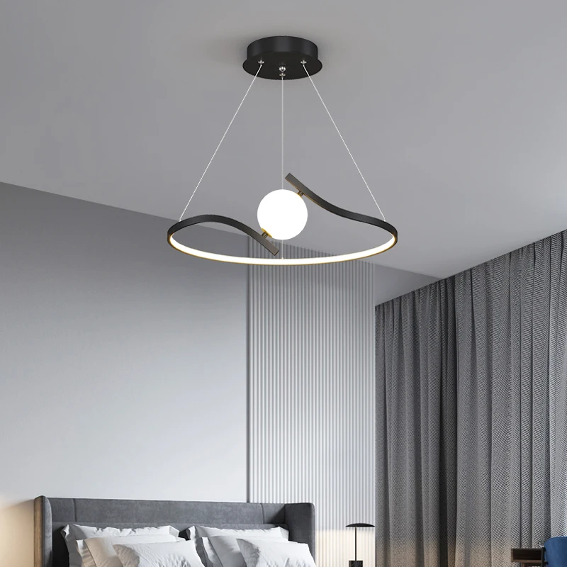 Окачен лампа Led Art Chandelier Light Room Decor Трапезария модерен изчистен скандинавски 2023new луксозна атмосфера спалня Изображение 0