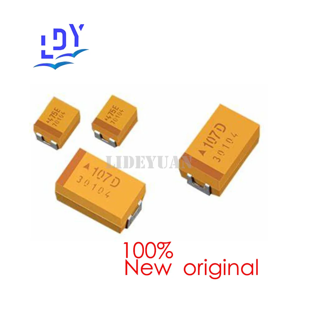 5шт TPSV107K025R0100 100 uf ± 10% 25 В танталовый кондензатор 100 uf точност ± 10% от номиналното напрежение 25 Изображение 3