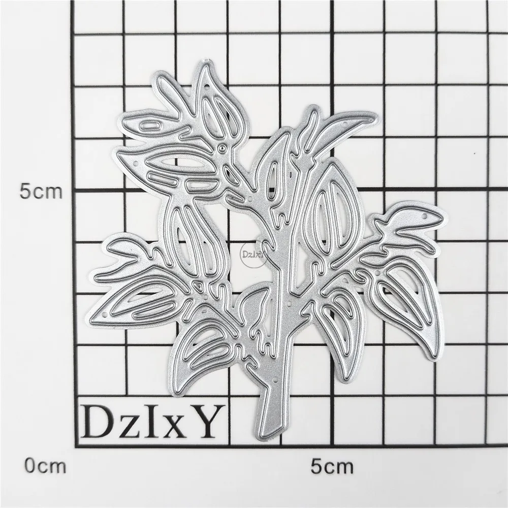 DzIxY Листата на дървото Метални Режещи Печати за Направата на Картички Комплект За Щамповане на Хартия Шаблони за Изрязване на Джобовете За съхранение на Консумативи Изображение 3