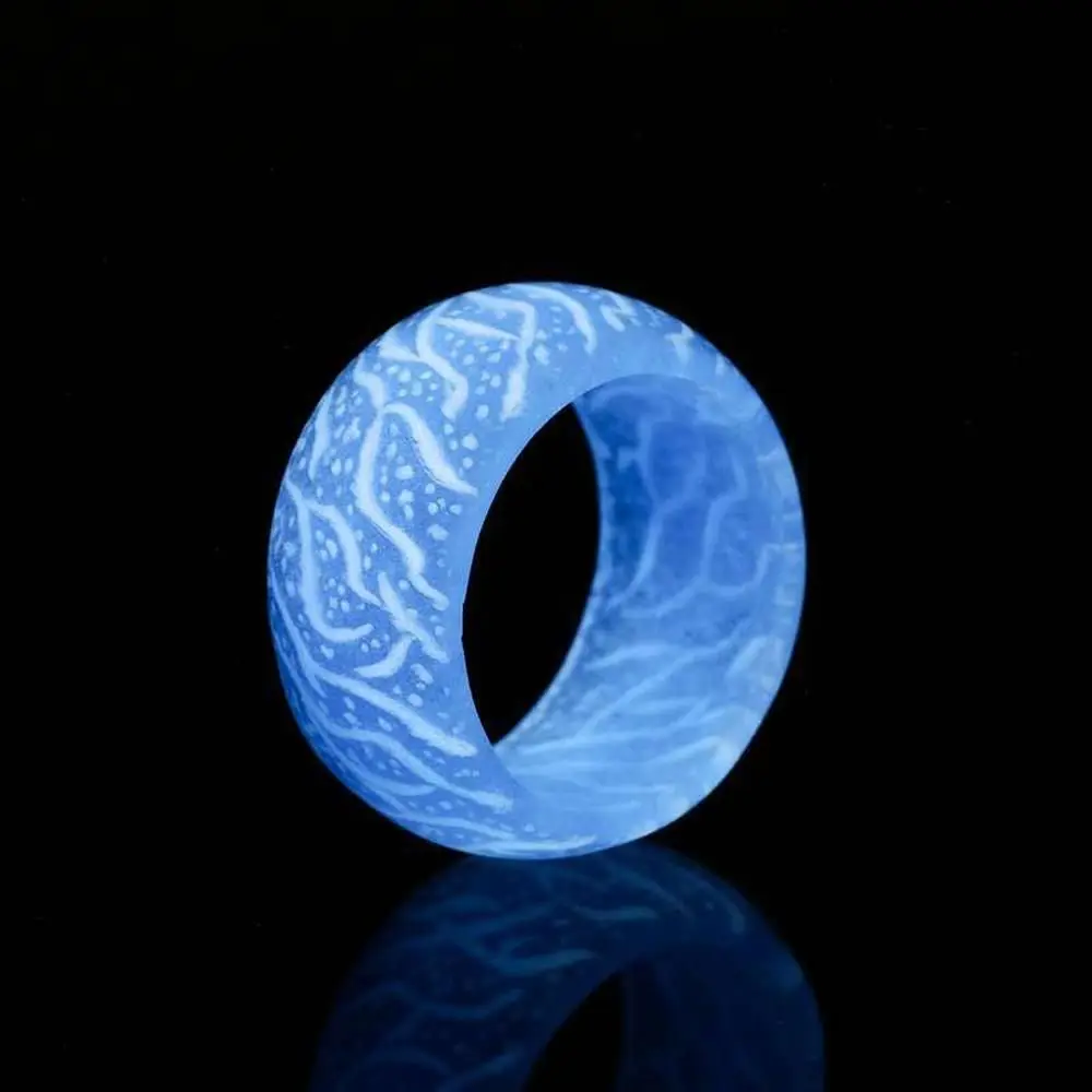 Модерен Цветен Светлинен пръстен от смола, Женски Мъжки Луминесцентни Светещи пръстени, бижута, светещи в тъмното, пръстен на пръст, на пръстени за пръстените Изображение 2