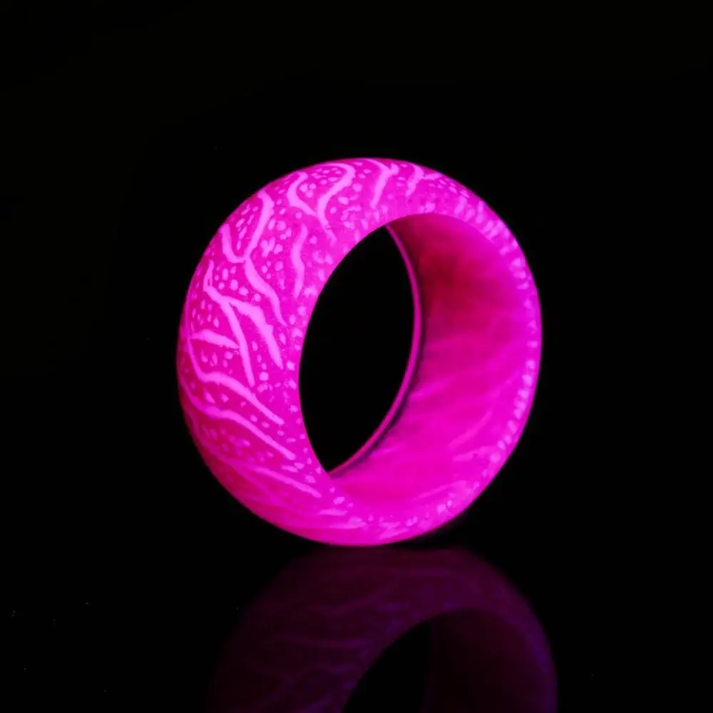 Модерен Цветен Светлинен пръстен от смола, Женски Мъжки Луминесцентни Светещи пръстени, бижута, светещи в тъмното, пръстен на пръст, на пръстени за пръстените Изображение 5