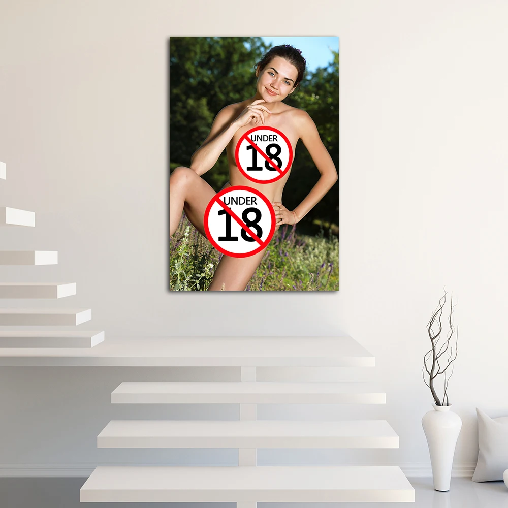 Стенно художествено изображение на Сексуална жена, младо момиче, плакати и отпечатъци върху платно, без цензура за декор на стаята Изображение 2