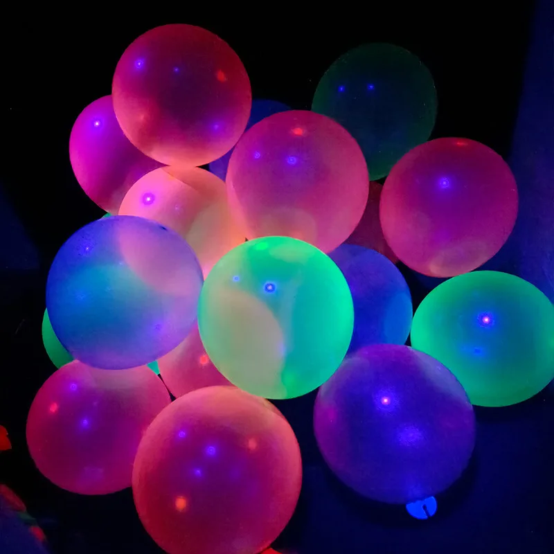 500 Бр. Неонови и флуоресцентни балони 5 инча UV-светещи балони Blacklight Latex Globos Детски декор за Парти в чест на рождения Ден Изображение 2