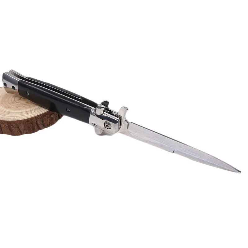 Тактически Нож с Висока Твърдост За Оцеляване в Къмпинга, Многофункционален Сгъваем Нож За Самозащита, Улични Ножове С Дървена Дръжка, EDC Инструмент Изображение 2
