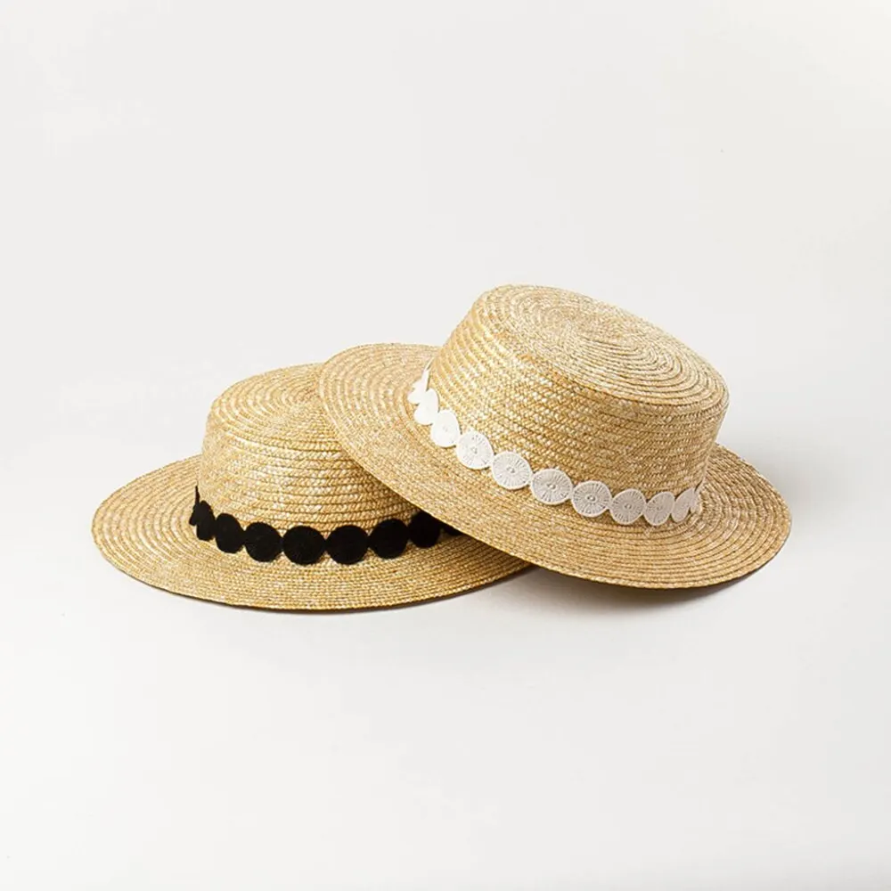 Годишна Жена Лейси Сламена шапка с дантелен нашивкой с голям корниз, Солнцезащитная шапка, Плажна Сламена Туристическа Шапка с чадър Изображение 1