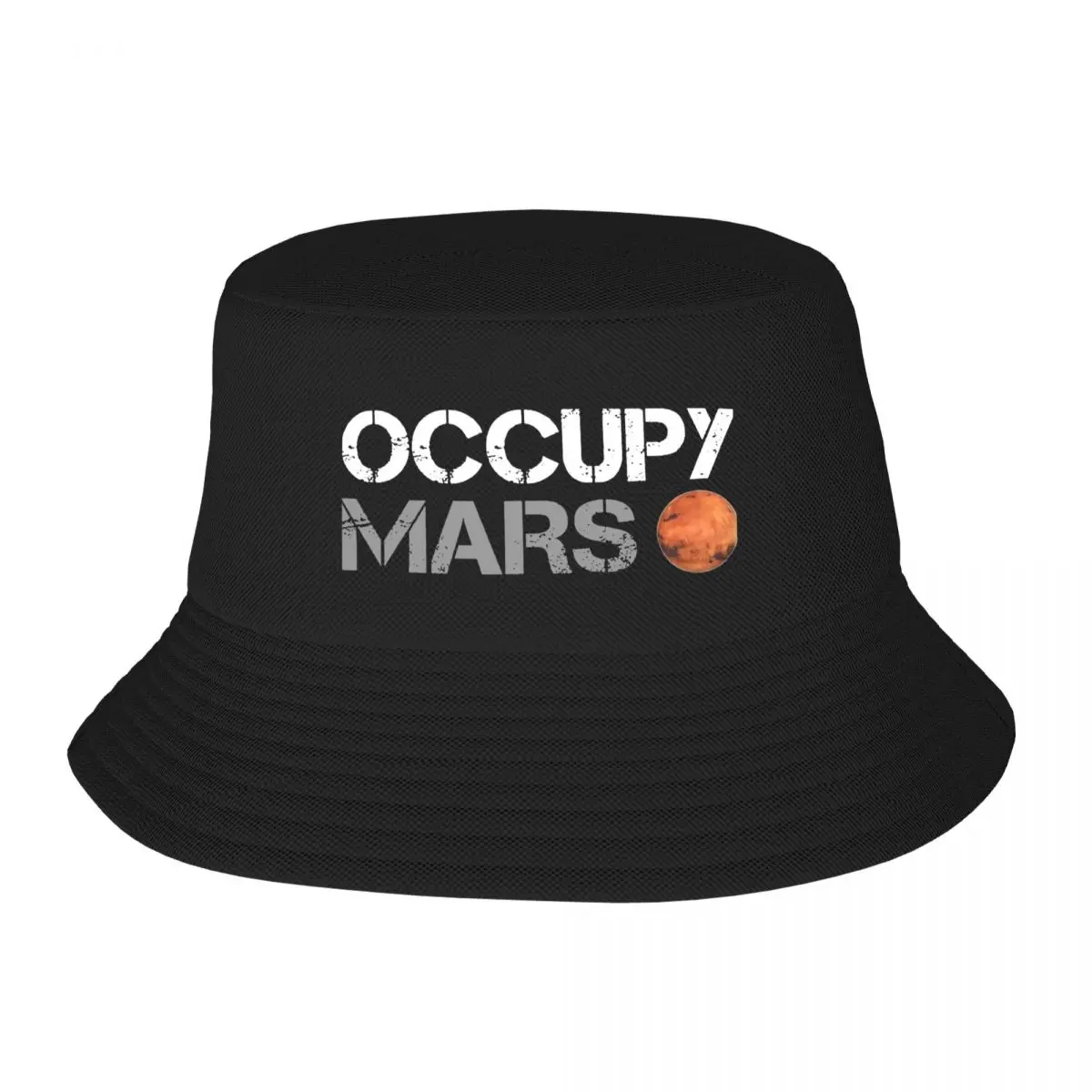 Нова Лятна панама в минималистичном дизайн Occupy Марс за унисекс SpaceX Elon Musk, Градинска Сгъваема Риболовна шапка-боб за момичета и момчета, Солнцезащитная шапка Изображение 0