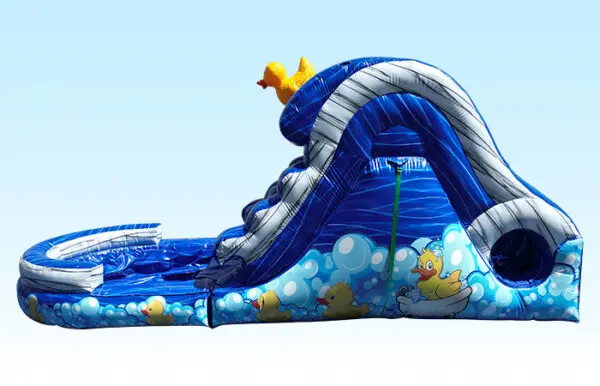 Надуваема водна пързалка от PVC с патица с височина 12 метра - Размер: 22 x 9,5 x 12 фута (6,7 x 2,9 x 3,7 м) - S02 Изображение 3
