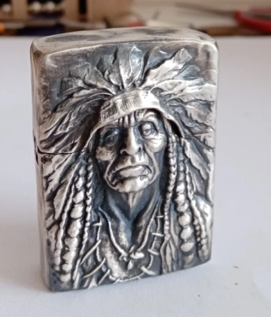 glz88 ръчно запалка във формата на миди 85 г s925 сребро с релефни 